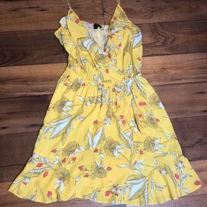 Yellow ruffle dress